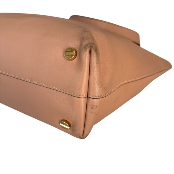 VALENTINO GARAVANI Love Stud Calfskin Leather Tote Pink - Picture 6 of 15